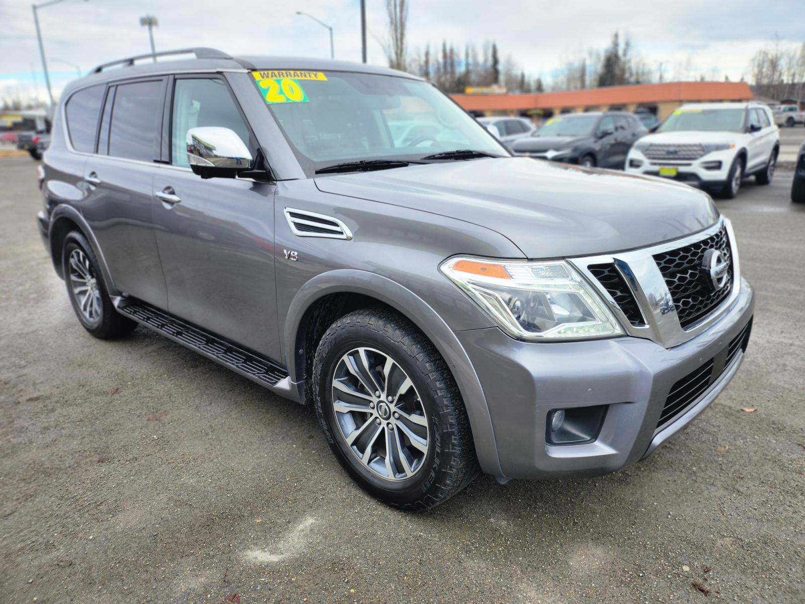 2020 GRAY NISSAN ARMADA SV (JN8AY2NC1LX) with an 5.6L engine, Automatic transmission, located at 1960 Industrial Drive, Wasilla, 99654, (907) 274-2277, 61.573475, -149.400146 - Photo #2